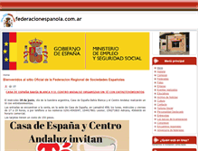 Tablet Screenshot of federacionespanola.com.ar